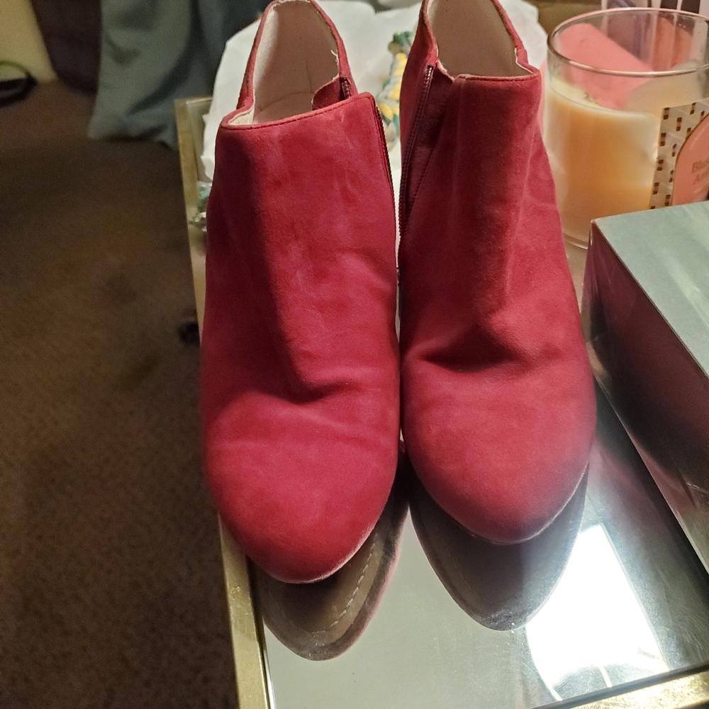 Vince Camuto Red Ankle Booties